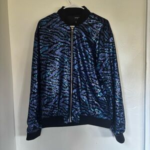 Forever 21 Men’s Sequin Zebra Print Jacket